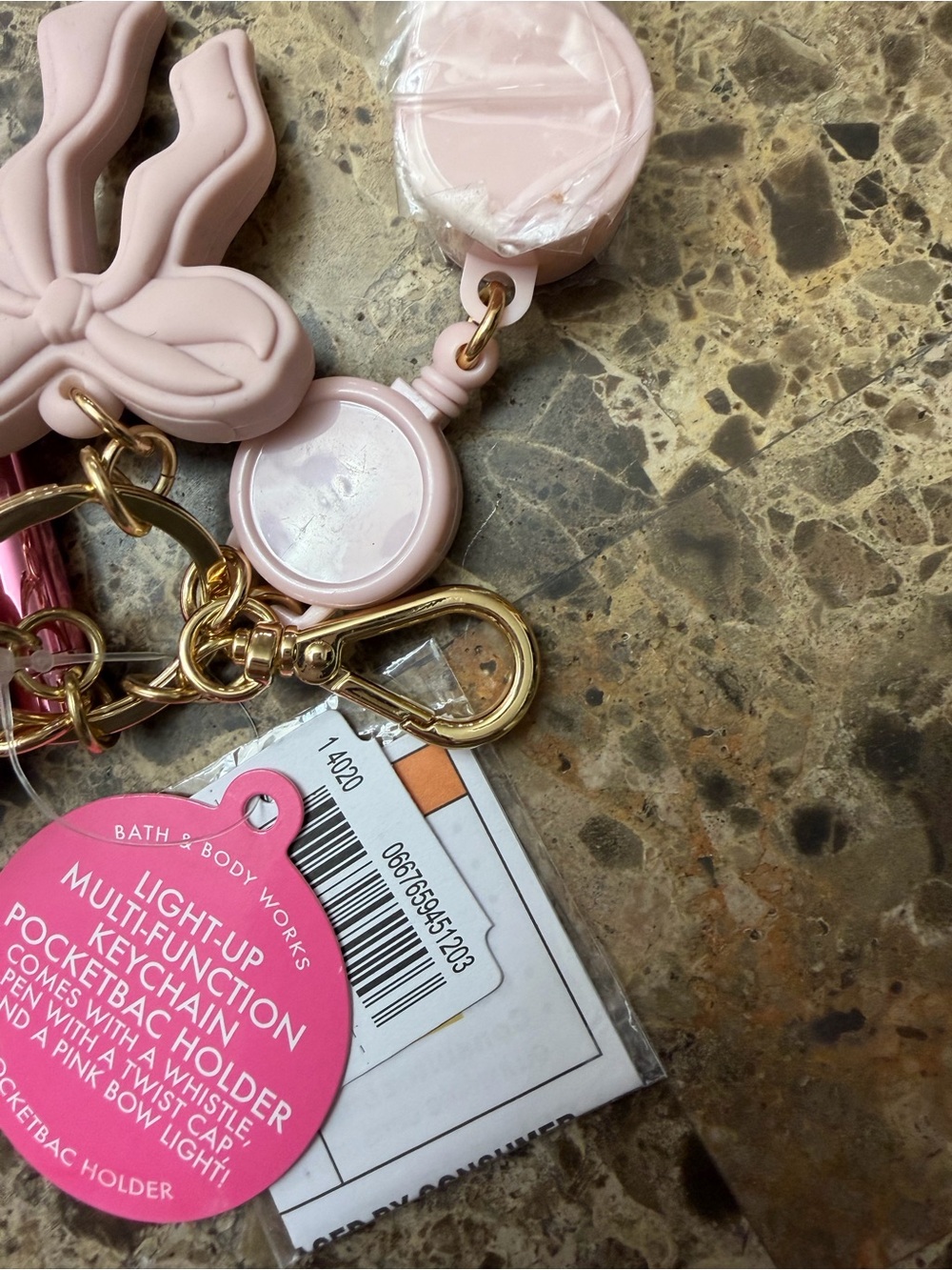 Bath & Body Works Pink Women’s Keychain Accessory Set with Charm - Picture 5 of 5